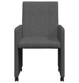 VidaXL Eetstoelen 2 pcs Donkergrijs 57 x 66 x 94 cm Katoenen stof