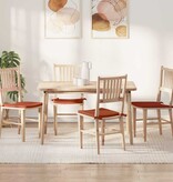 VidaXL Zitkussens 4 pcs Rood-oranje 40 x 40 x 3 cm Katoen Stof