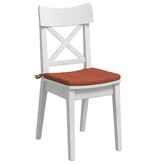 VidaXL Zitkussens 4 pcs Rood-oranje 40 x 40 x 3 cm Katoen Stof