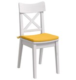 VidaXL Zitkussens 4 pcs Lichtgeel 40 x 40 x 3 cm Katoen Stof