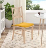 VidaXL Zitkussens 4 pcs Lichtgeel 40 x 40 x 3 cm Katoen Stof