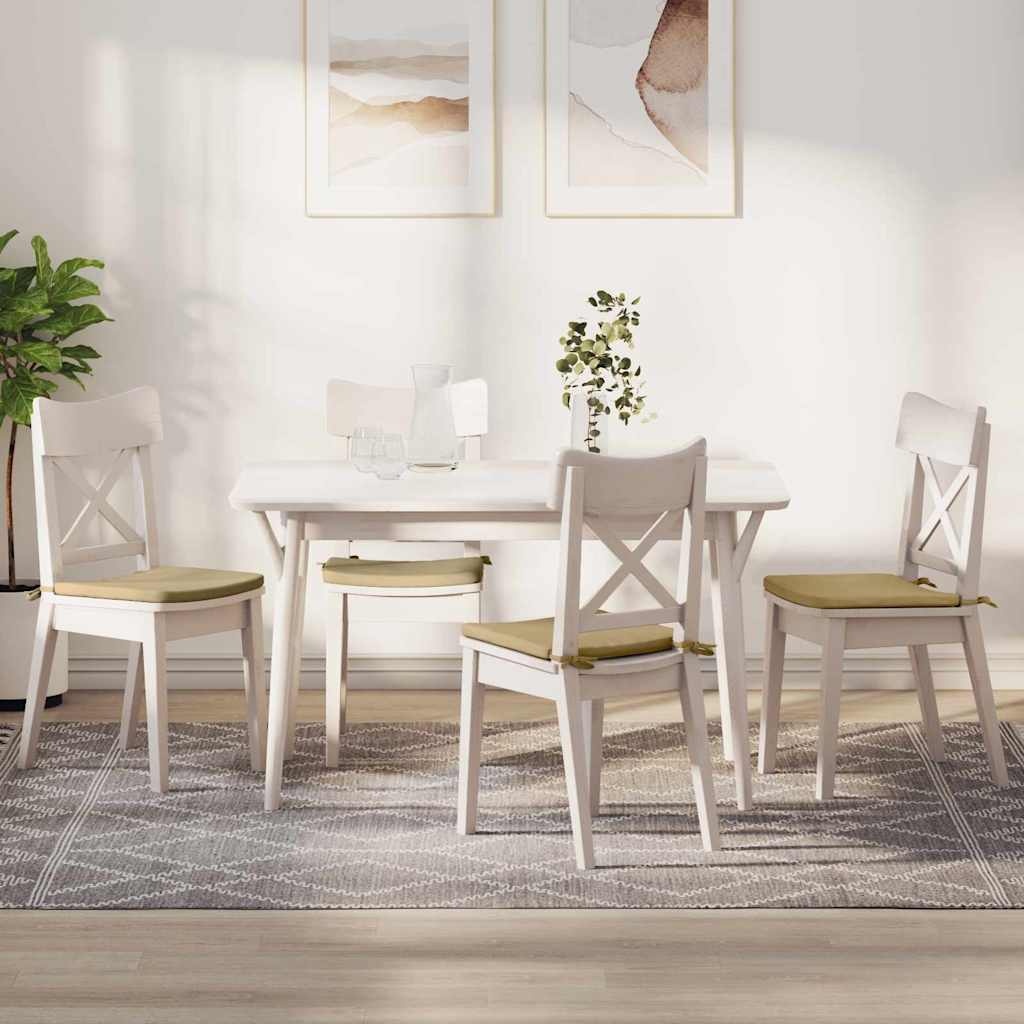 VidaXL Zitkussens 4 pcs Grijs groen 40 x 40 x 3 cm Katoen Stof