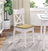 VidaXL Zitkussens 4 pcs Grijs groen 40 x 40 x 3 cm Katoen Stof