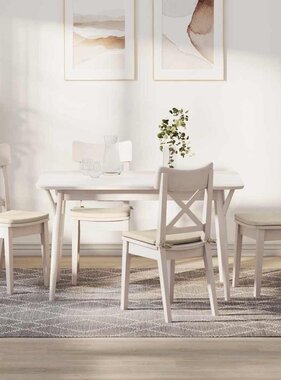 VidaXL Zitkussens 4 pcs Crème 40 x 40 x 3 cm Katoen Stof