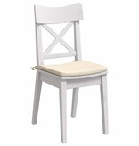 VidaXL Zitkussens 4 pcs Crème 40 x 40 x 3 cm Katoen Stof