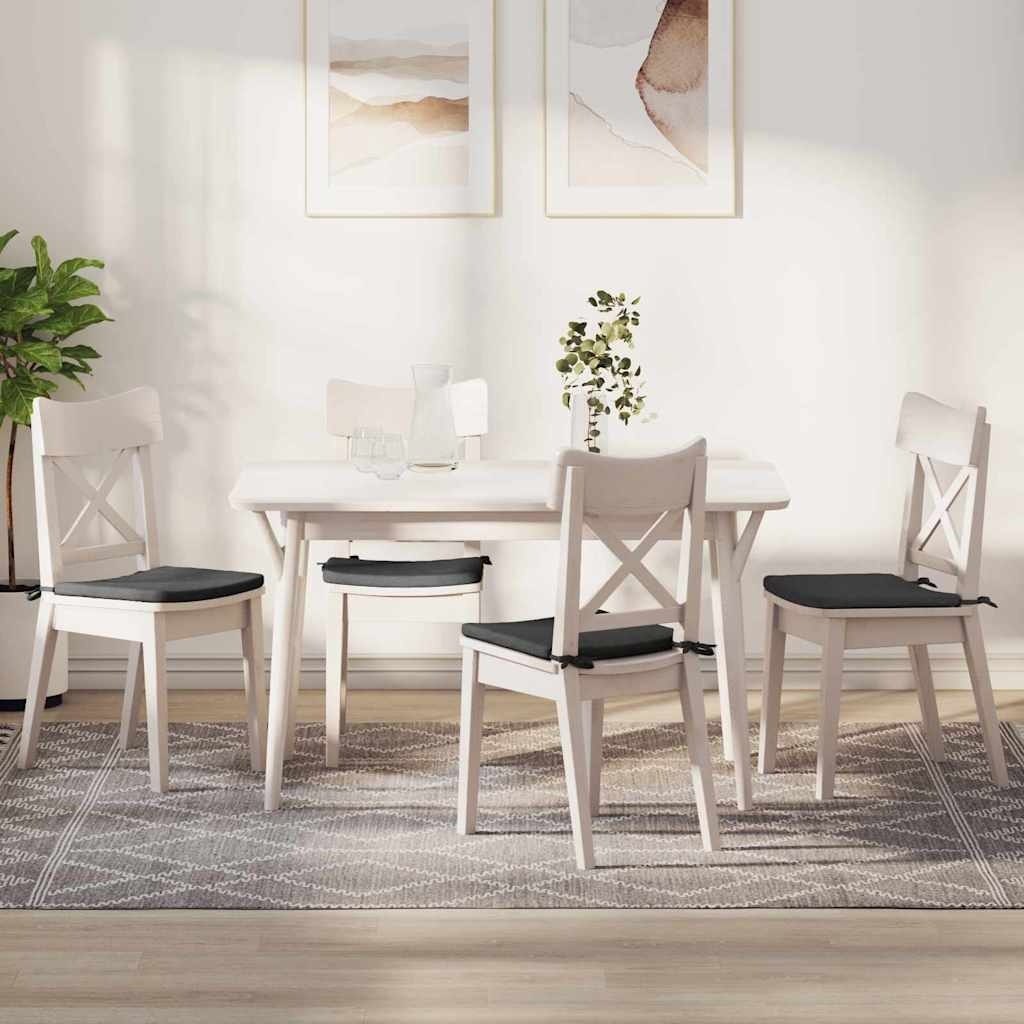 VidaXL Zitkussens 4 pcs Donkergrijs 40 x 40 x 3 cm Katoen Stof