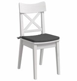 VidaXL Zitkussens 4 pcs Donkergrijs 40 x 40 x 3 cm Katoen Stof