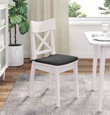 VidaXL Zitkussens 4 pcs Donkergrijs 40 x 40 x 3 cm Katoen Stof