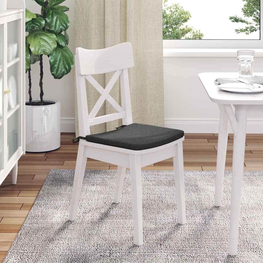 VidaXL Zitkussens 4 pcs Donkergrijs 40 x 40 x 3 cm Katoen Stof