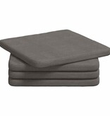 VidaXL Zitkussens 4 pcs Lichtgrijs 40 x 40 x 3 cm Katoen Stof