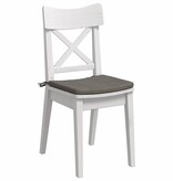 VidaXL Zitkussens 4 pcs Lichtgrijs 40 x 40 x 3 cm Katoen Stof