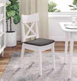 VidaXL Zitkussens 4 pcs Lichtgrijs 40 x 40 x 3 cm Katoen Stof