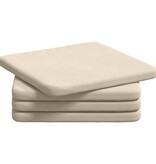 VidaXL Zitkussens 4 pcs Beige 40 x 40 x 3 cm Microvezel Stof