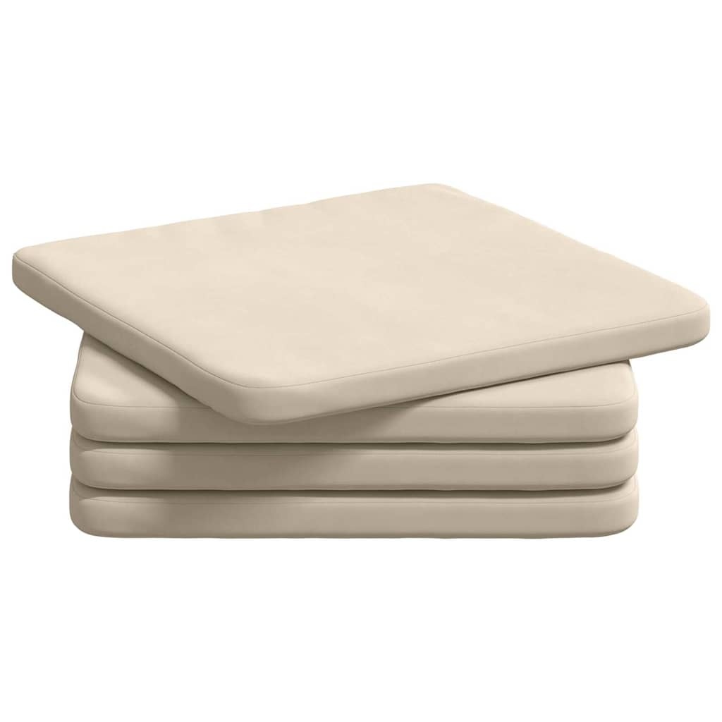 VidaXL Zitkussens 4 pcs Beige 40 x 40 x 3 cm Microvezel Stof