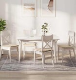 VidaXL Zitkussens 4 pcs Crème 40 x 40 x 3 cm Microvezel Stof