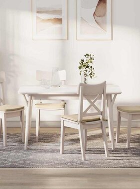 VidaXL Zitkussens 4 pcs Crème 40 x 40 x 3 cm Microvezel Stof