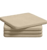 VidaXL Zitkussens 4 pcs Crème 40 x 40 x 3 cm Microvezel Stof