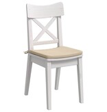 VidaXL Zitkussens 4 pcs Crème 40 x 40 x 3 cm Microvezel Stof