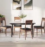 VidaXL Zitkussens 4 pcs Zwart 40 x 40 x 3 cm Microvezel Stof