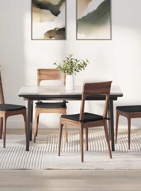 VidaXL Zitkussens 4 pcs Zwart 40 x 40 x 3 cm Microvezel Stof