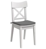 VidaXL Zitkussens 4 pcs Donkergrijs 40 x 40 x 3 cm Microvezel Stof