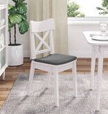 VidaXL Zitkussens 4 pcs Donkergrijs 40 x 40 x 3 cm Microvezel Stof