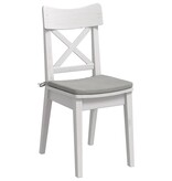 VidaXL Zitkussens 4 pcs Lichtgrijs 40 x 40 x 3 cm Microvezel Stof