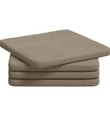 VidaXL Zitkussens 4 pcs Taupe 40 x 40 x 3 cm Microvezel Stof