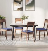 VidaXL Zitkussens 4 pcs Jeans Blauw 40 x 40 x 3 cm Stof