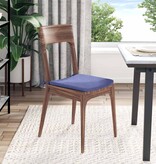 VidaXL Zitkussens 4 pcs Jeans Blauw 40 x 40 x 3 cm Stof