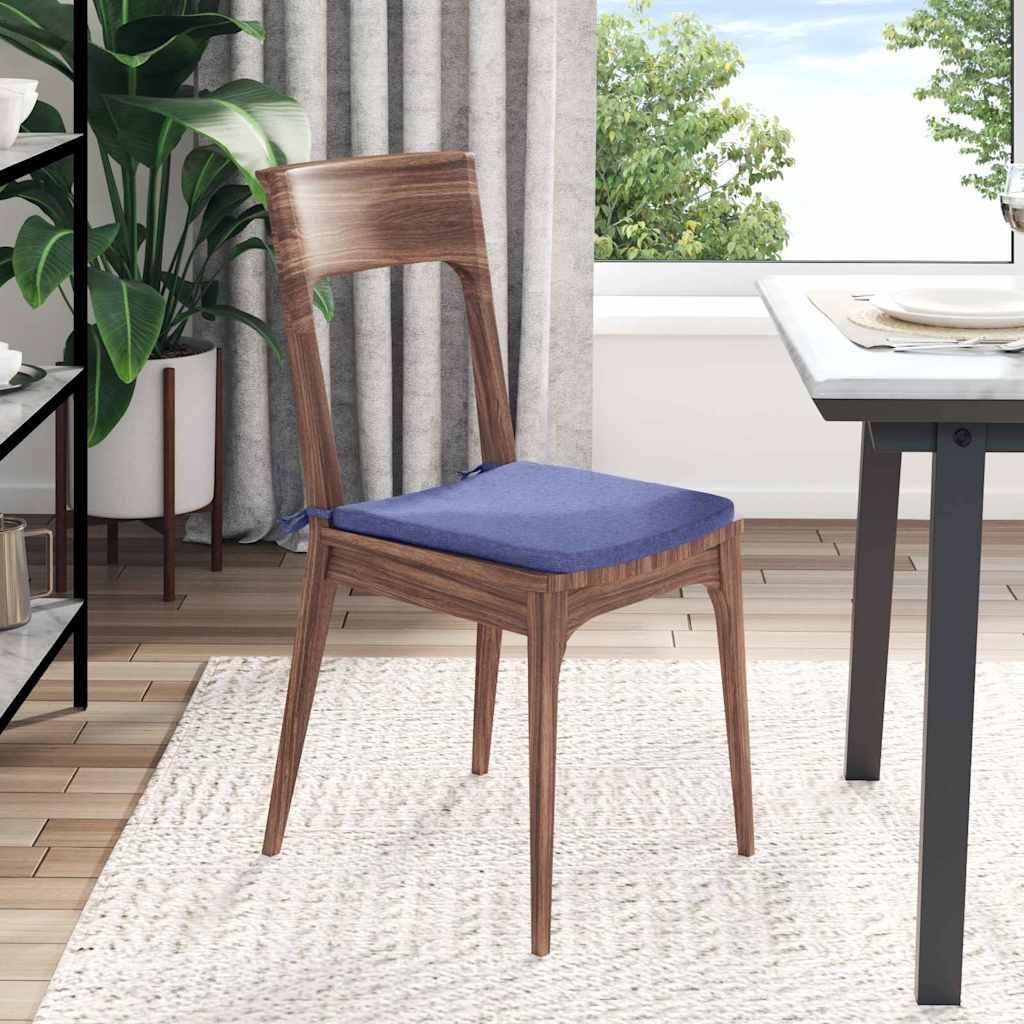 VidaXL Zitkussens 4 pcs Jeans Blauw 40 x 40 x 3 cm Stof