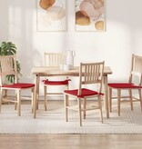 VidaXL Zitkussens 4 pcs Rood 40 x 40 x 3 cm Stof