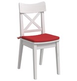 VidaXL Zitkussens 4 pcs Rood 40 x 40 x 3 cm Stof