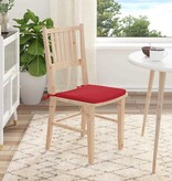 VidaXL Zitkussens 4 pcs Rood 40 x 40 x 3 cm Stof