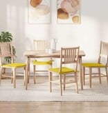 VidaXL Zitkussens 4 pcs Lichtgeel 40 x 40 x 3 cm Stof