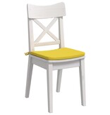 VidaXL Zitkussens 4 pcs Lichtgeel 40 x 40 x 3 cm Stof