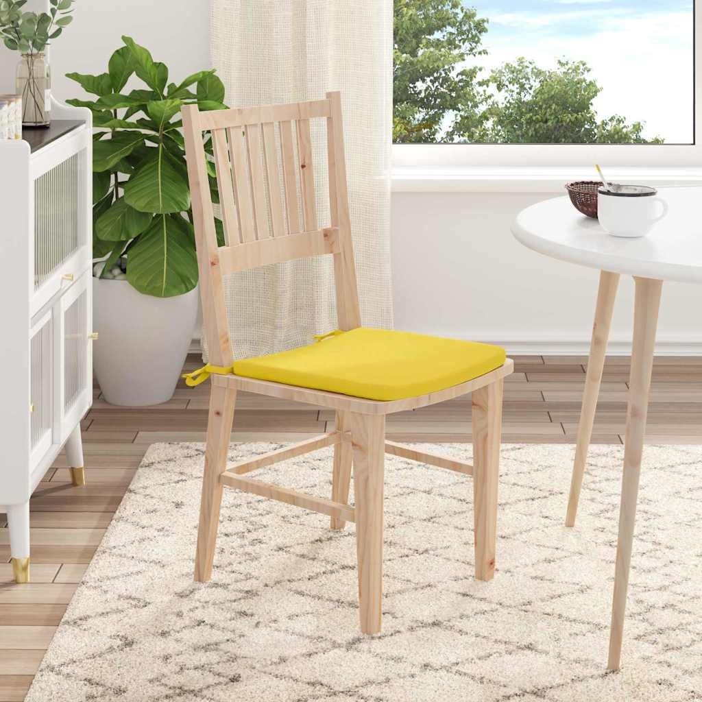 VidaXL Zitkussens 4 pcs Lichtgeel 40 x 40 x 3 cm Stof