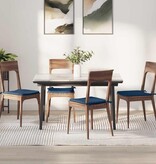 VidaXL Zitkussens 4 pcs Blauw 40 x 40 x 3 cm Stof