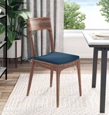 VidaXL Zitkussens 4 pcs Blauw 40 x 40 x 3 cm Stof