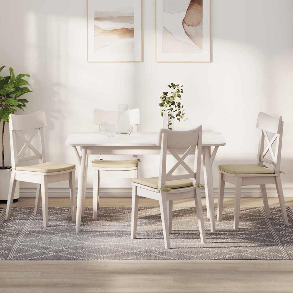 VidaXL Zitkussens 4 pcs Crème 40 x 40 x 3 cm Stof