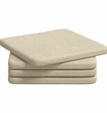 VidaXL Zitkussens 4 pcs Crème 40 x 40 x 3 cm Stof