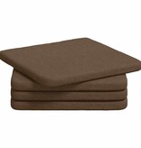 VidaXL Zitkussens 4 pcs Bruin 40 x 40 x 3 cm Stof