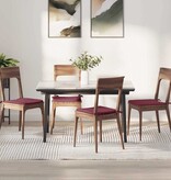 VidaXL Zitkussens 4 pcs Wijnrood 40 x 40 x 3 cm Stof