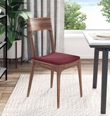 VidaXL Zitkussens 4 pcs Wijnrood 40 x 40 x 3 cm Stof