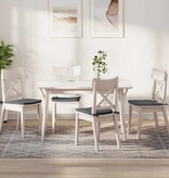 VidaXL Zitkussens 4 pcs Donkergrijs 40 x 40 x 3 cm Stof