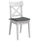 VidaXL Zitkussens 4 pcs Donkergrijs 40 x 40 x 3 cm Stof