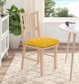 VidaXL Zitkussens 4 pcs Lichtgeel 40 x 40 x 6 cm Katoen Stof