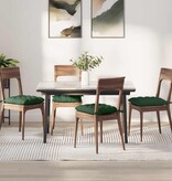 VidaXL Zitkussens 4 pcs Donkergroen 40 x 40 x 6 cm Katoen Stof