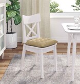 VidaXL Zitkussens 4 pcs Grijs groen 40 x 40 x 6 cm Katoen Stof