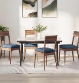 VidaXL Zitkussens 4 pcs Blauw 40 x 40 x 6 cm Katoen Stof